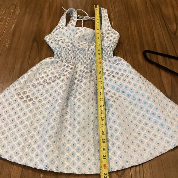 Hill House Home The Snowflake Brocade Cher sleeveless flare mini Dress S - Picture 6 of 8